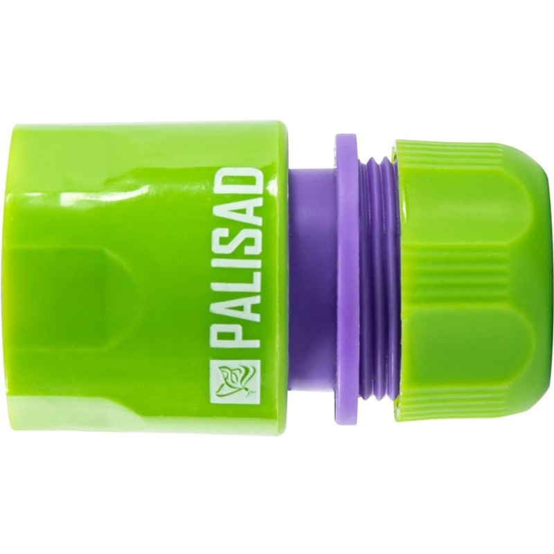 Изображение товара Соединитель для шланга Palisad 1/2 дюйма быстросъемный с автостоп