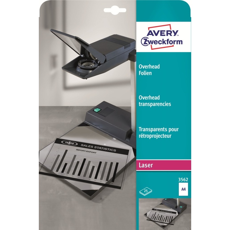 Изображение товара Пленка для проекторов Avery Zweckform AZ3562 прозрачная 25 листов А4