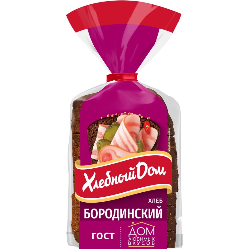 Изображение товара Хлеб Хлебный дом Бородинский нарезка 400 г