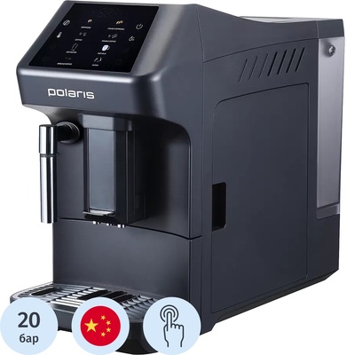 Кофемашина с капучинатором Polaris PACM 2048SW чёрная – купить по выгодной цене в интернет-магазине | 2419361
