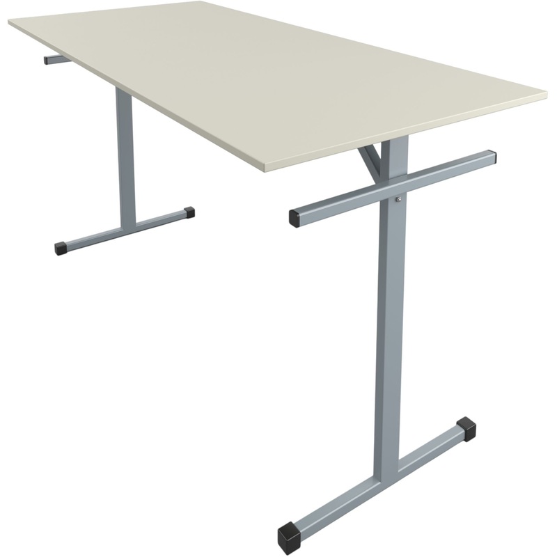 Изображение товара Обеденный стол подвесной под скамью серого цвета 1500х700х750 мм