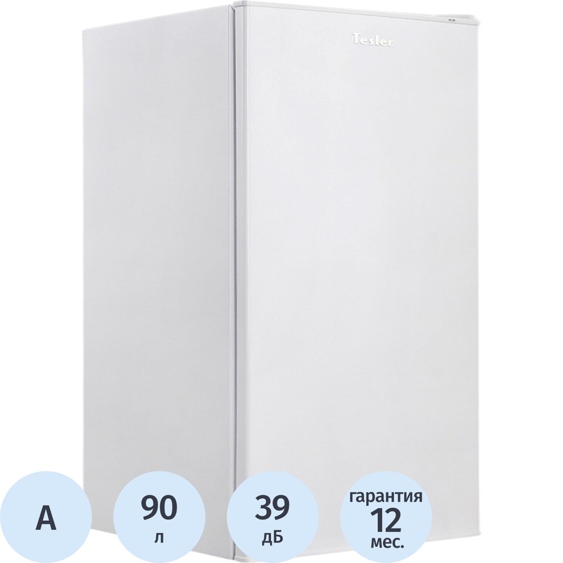 Изображение товара Однокамерный холодильник Tesler RC-95 белый компактный и энергоэффективный
