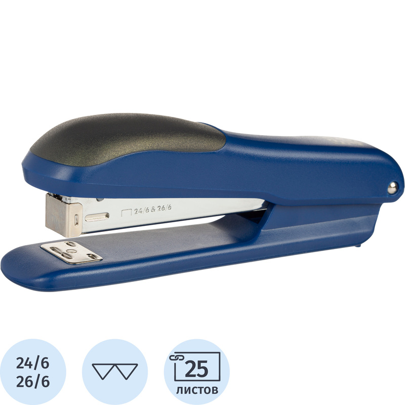 Изображение товара Степлер Sax 49 до 25 листов синий металлический легкий офисный настольный