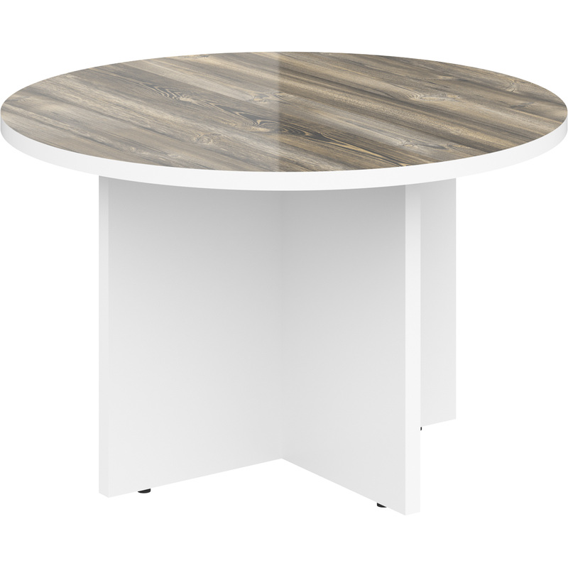 Изображение товара Стол для переговоров Morris MCT 120 круглый (дуб базель/белый, 1200х1200х750 мм)