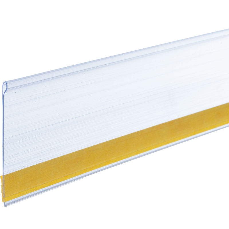 Изображение товара Ценникодержатель полочный DBR 1250 мм прозрачный 100 штук