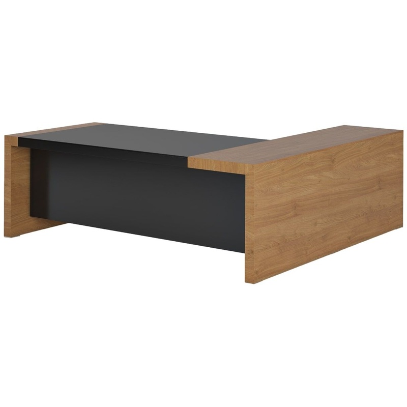 Изображение товара Офисный угловой стол руководителя KYU22ASX с регулируемыми опорами и современным дизайном