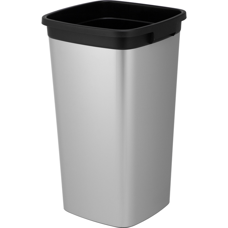 Изображение товара Контейнер для мусора напольный Vileda Professional 60 л квадратный серый/чёрный