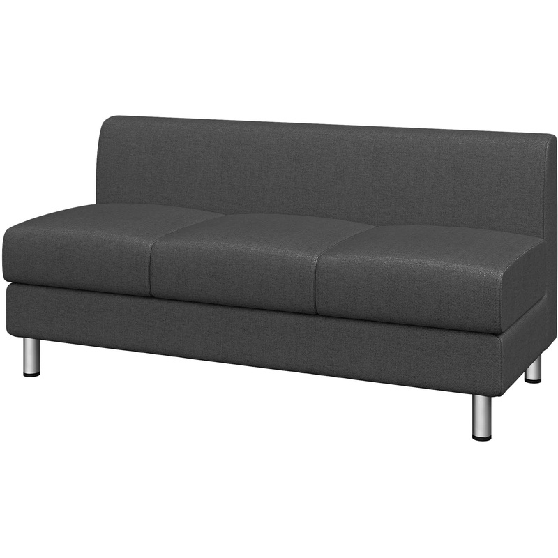 Изображение товара Модуль диван прямой Домино трехместный серый (ткань)