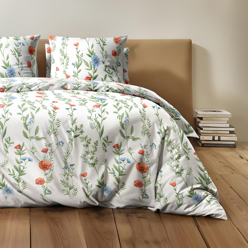 Изображение товара Комплект постельного белья Хорошо дома! Цветочный вальс 2-спальный хлопок 50x70 см