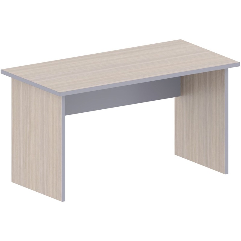 Изображение товара Стол офисный прямой Комус Мебель Easy Business 1400х700х747 мм серый дуб светлый