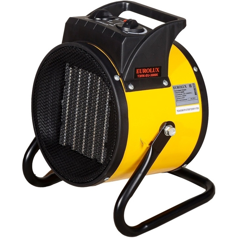 Изображение товара Пушка тепловая Eurolux ТЭПК-EU-3000K электрическая обогреватель мощностью 3 кВт