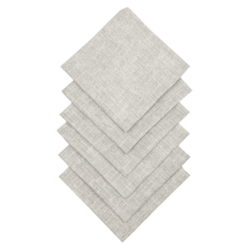 Изображение товара Салфетка Рант 32х32 см рогожка 160 г/кв.м серая (6 штук в упаковке)