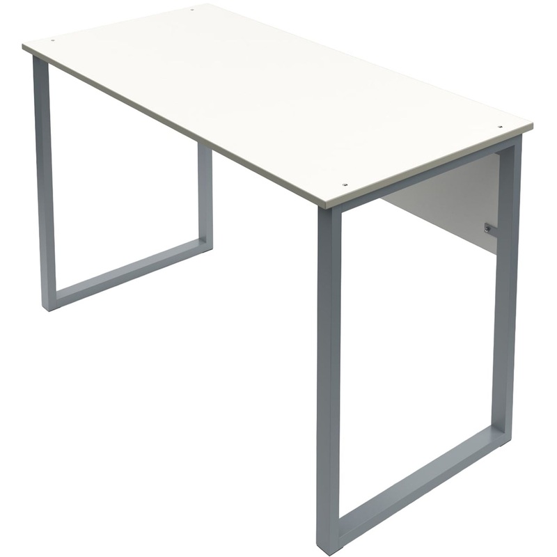Изображение товара Ученический стол двухместный универсальный белый серый 1200x600 мм