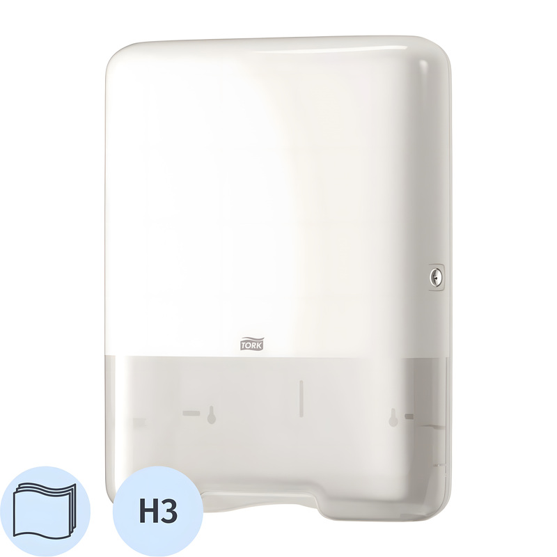 Изображение товара Диспенсер для полотенец листовых Торк Singlefold H3 белый Германия