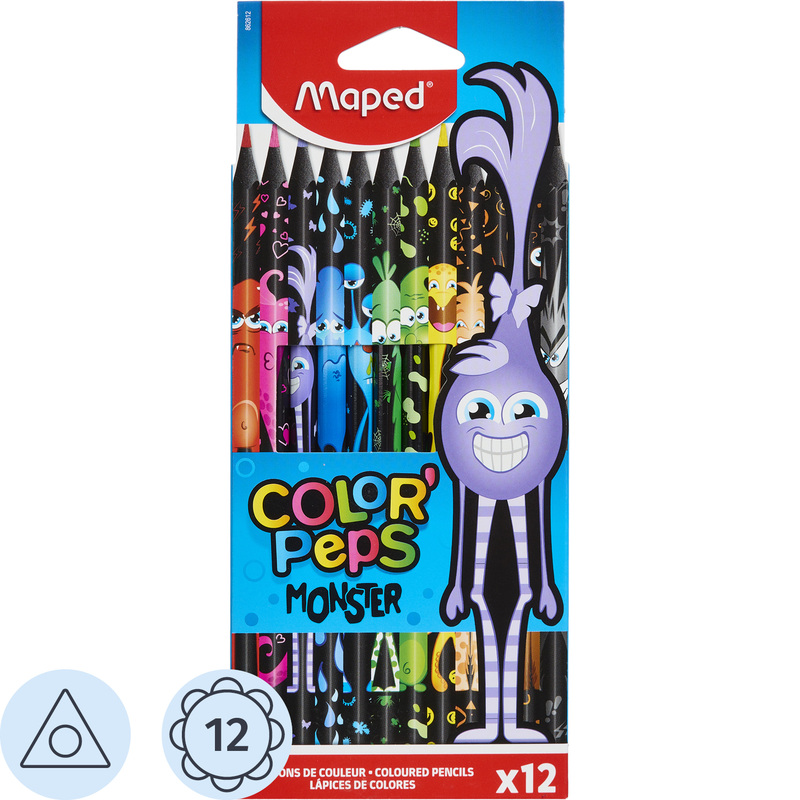 Изображение товара Карандаши цветные Maped Color'Peps Black Monster 12 цветов