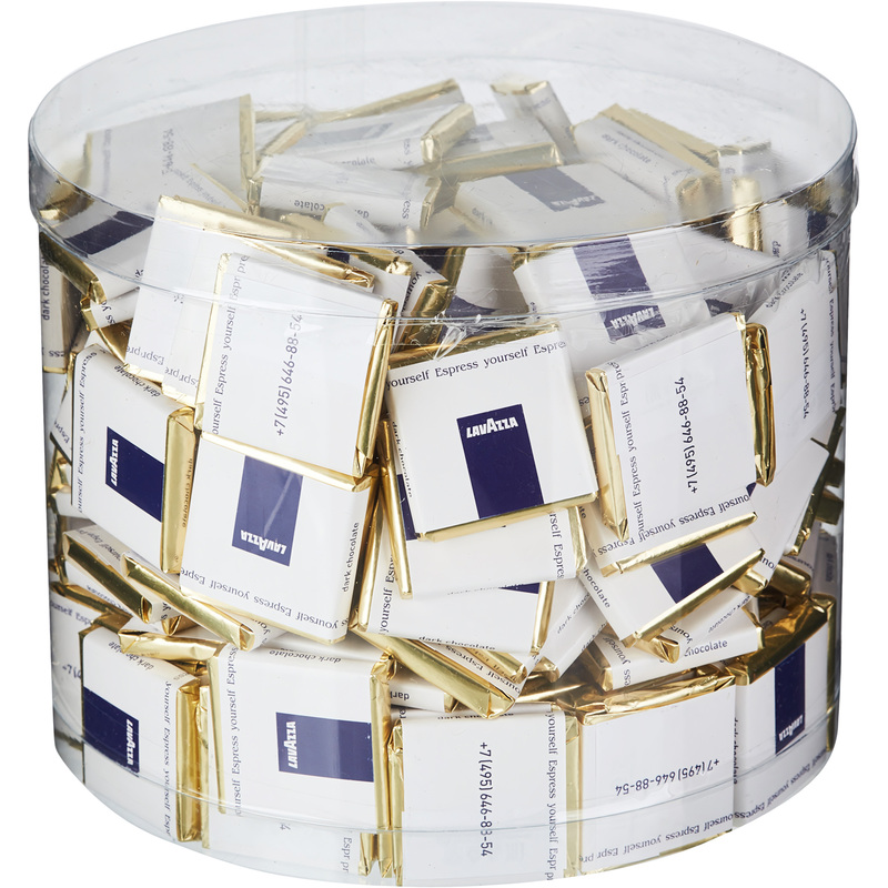 Изображение товара Шоколад порционный горький Lavazza 5 г (250 штук в упаковке)