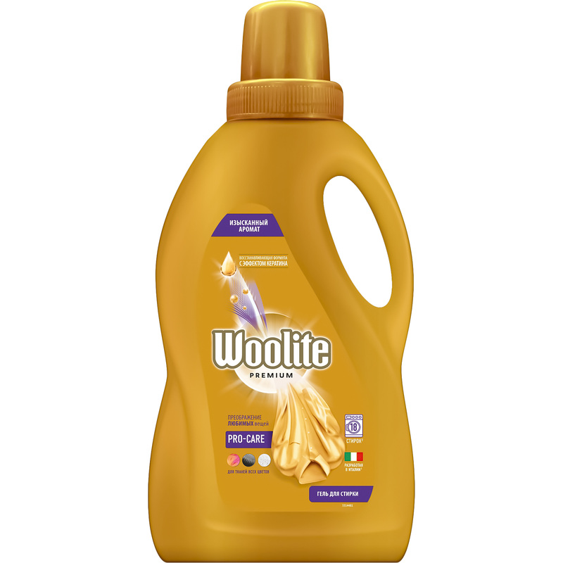 Изображение товара Гель для стирки Woolite Premium Pro-care 0.9 л для белого и цветного белья