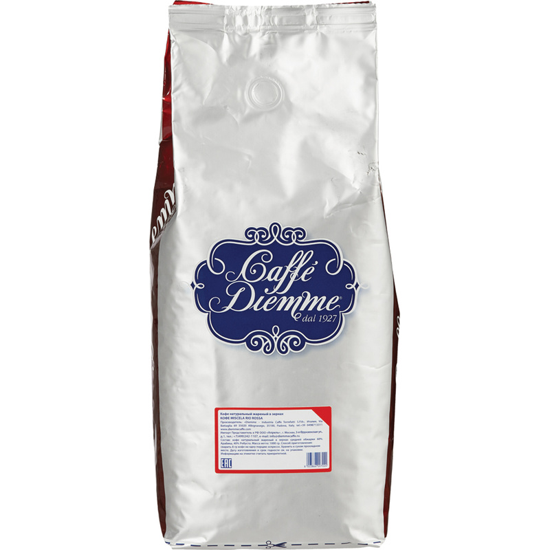 Изображение товара Кофе в зёрнах Diemme Caffe Miscela Rio Rossa 1 кг (пакет)