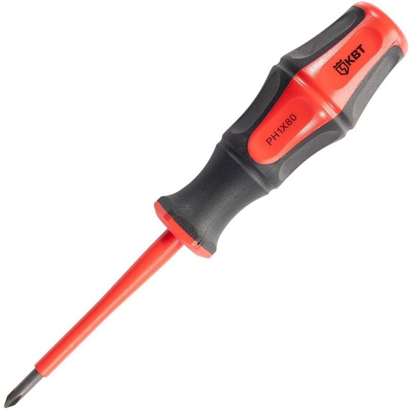 Изображение товара Отвёртка КВТ Профи PH1 крестовая 80 мм диэлектрическая (78611)