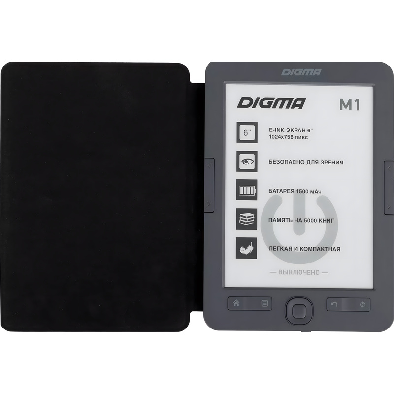 Изображение товара Электронная книга Digma M1 d.gry 6 дюймов с серым корпусом