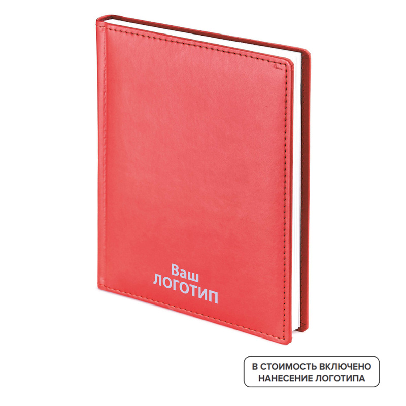 Изображение товара Ежедневник Bruno Visconti Velvet недатированный А6 искусственная кожа красный
