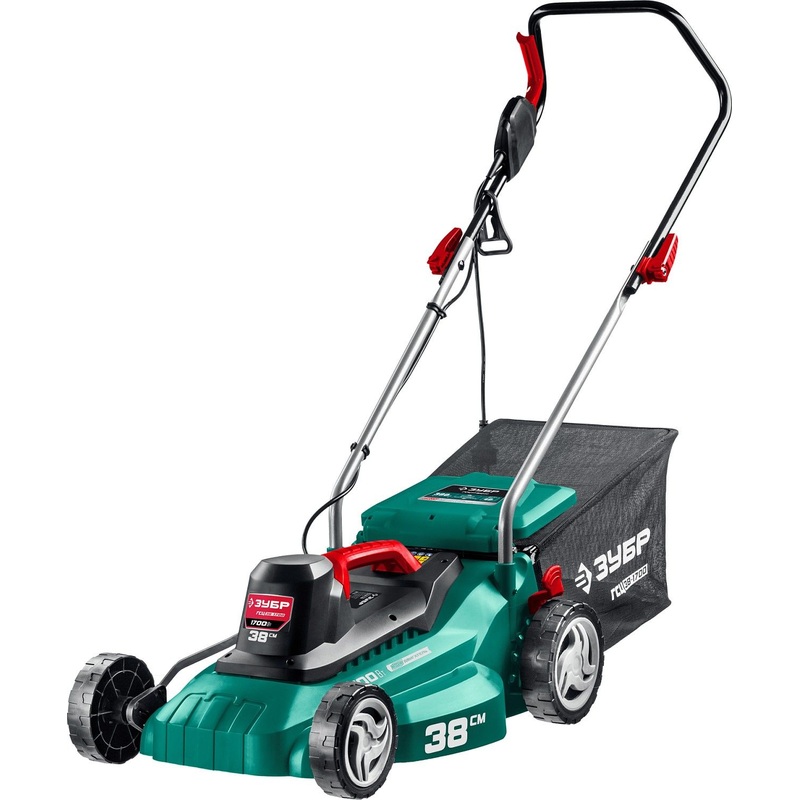 Изображение товара Электрическая газонокосилка Зубр ГСЦ-38-1700 мощность 1700 Вт ширина 38 см