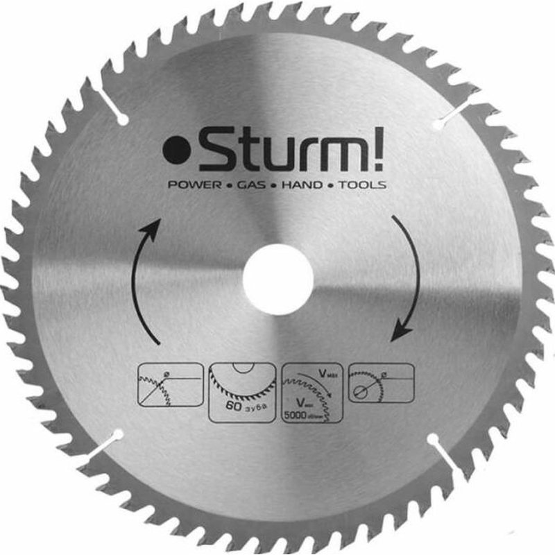 Изображение товара Диск пильный по дереву Sturm 250x32/30 мм 60 зубьев для профессионального распила