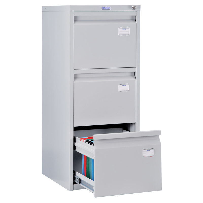 Изображение товара Шкаф картотечный Практик A-43 для формата А4 (3 отделения, 408х485х995 мм)