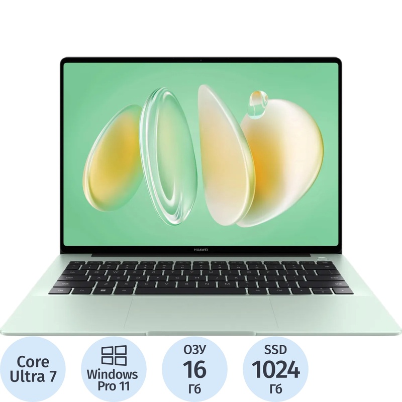 Изображение товара Ноутбук Huawei MateBook 14 14.2" зелёный Intel Core Ultra 7 155H/16 ГБ/SSD 1024 ГБ (53014QLD_W) Изображение товара Ноутбук Huawei MateBook 14 14.2" зелёный Intel Core Ultra 7 155H/16 ГБ/SSD 1024 ГБ (53014QLD_W)