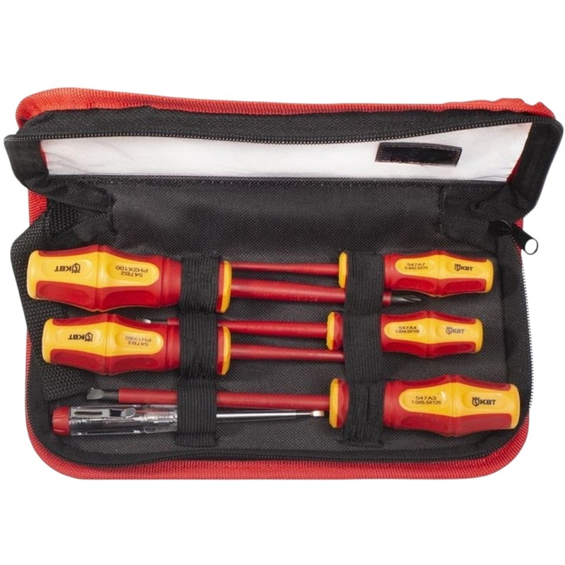 Изображение товара Набор отвёрток КВТ Профи НИО-06 6 штук электроустройства до 1000 В