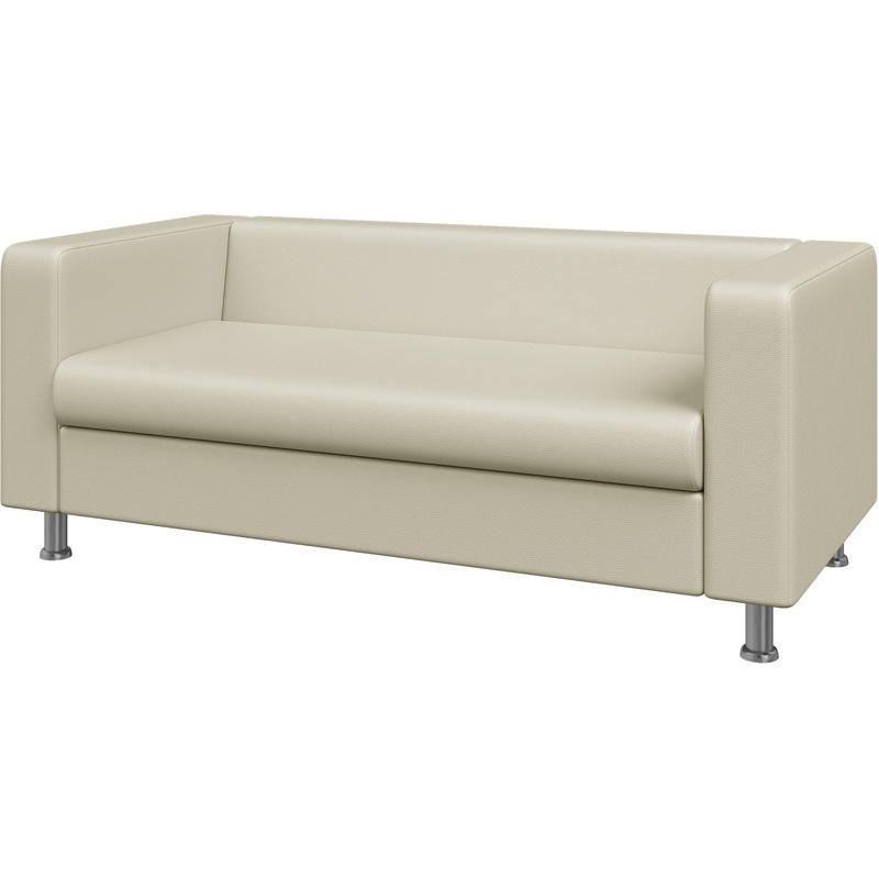 Изображение товара Трёхместный диван Алекто бежевый из искусственной кожи для офиса и зон ожидания