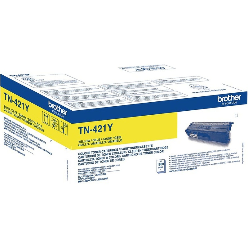 Изображение товара Картридж лазерный Brother TN-421Y желтый оригинальный для офисных принтеров