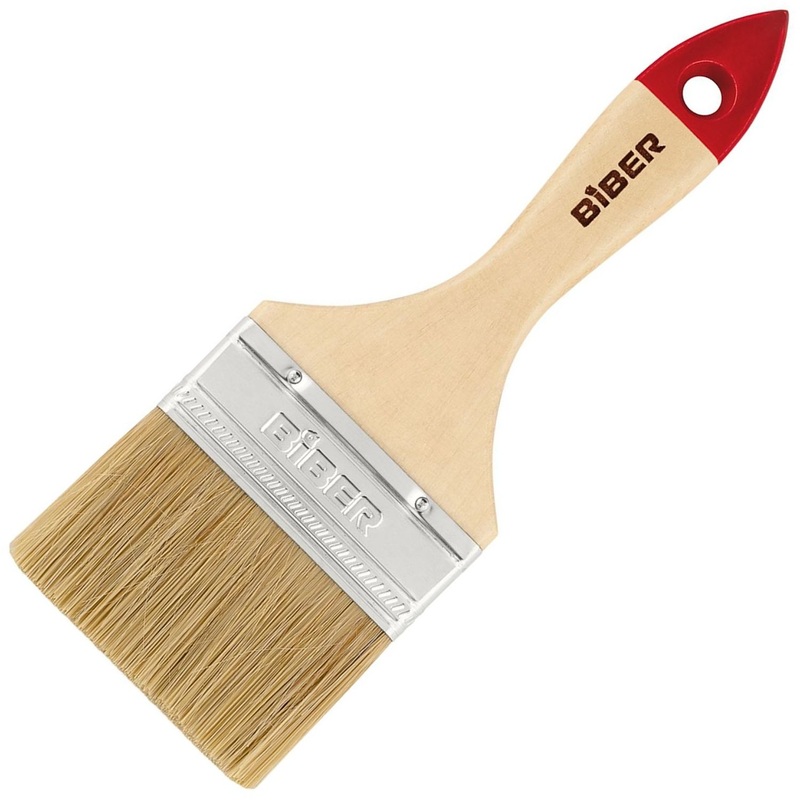 Изображение товара Кисть малярная плоская Бибер Эконом 31115 из натуральной щетины 75х10 мм с деревянной рукояткой (тов-001971) Изображение товара Кисть малярная плоская Бибер Эконом 31115 из натуральной щетины 75х10 мм с деревянной рукояткой (тов-001971)