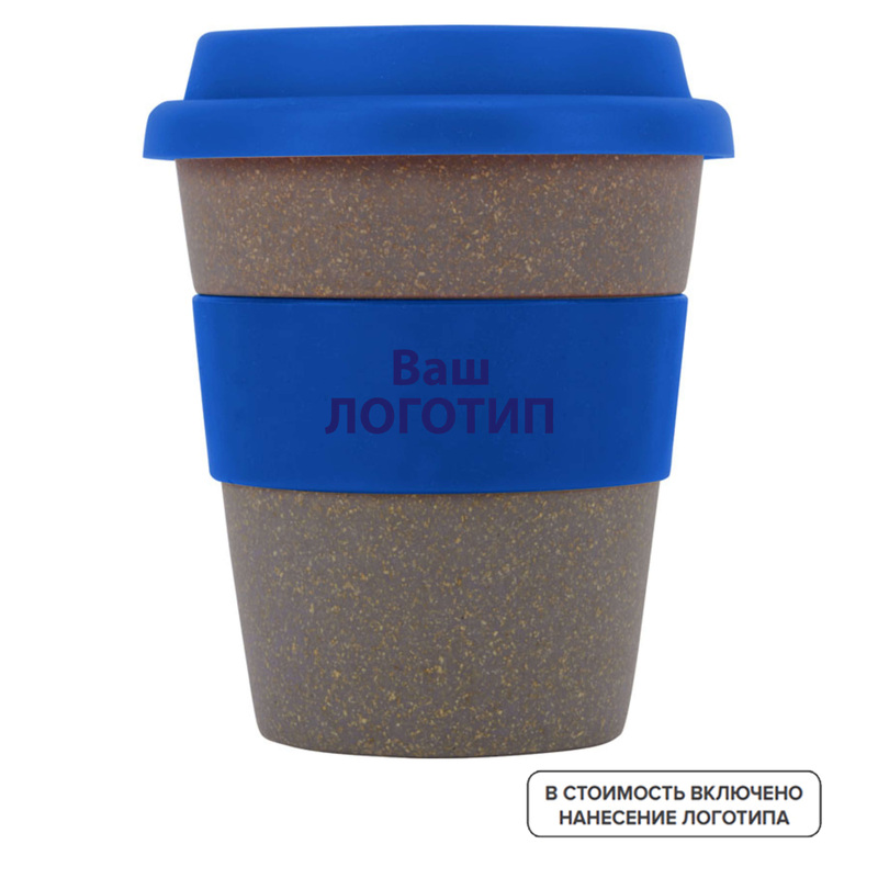 Изображение товара Стакан CAF бамбук и полипропилен 350 мл с гравировкой и силиконовой крышкой