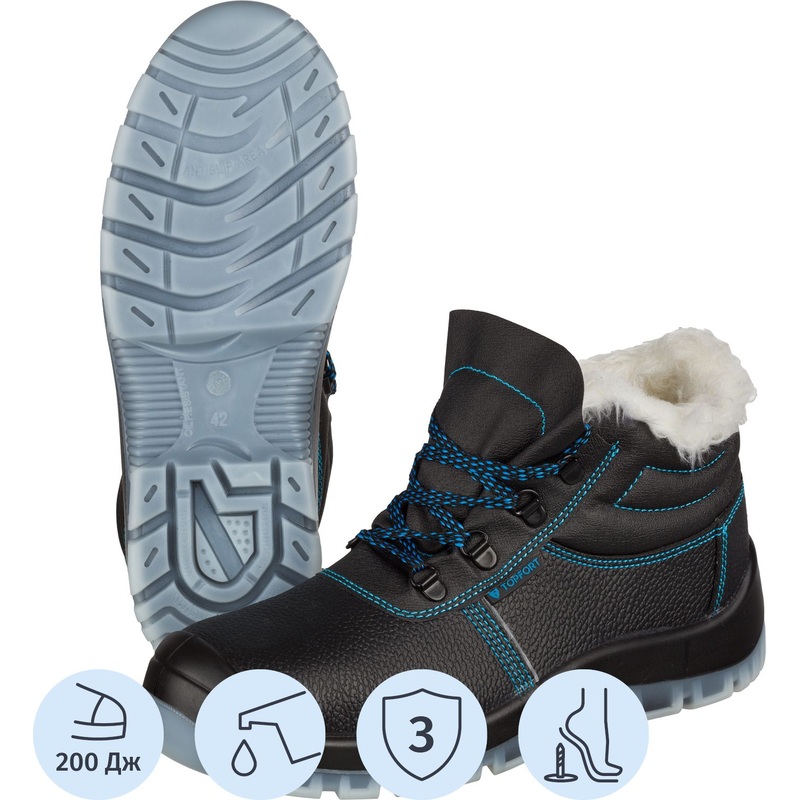 Изображение товара Ботинки рабочие зимние TOPFORT 3 МППИ черные 45