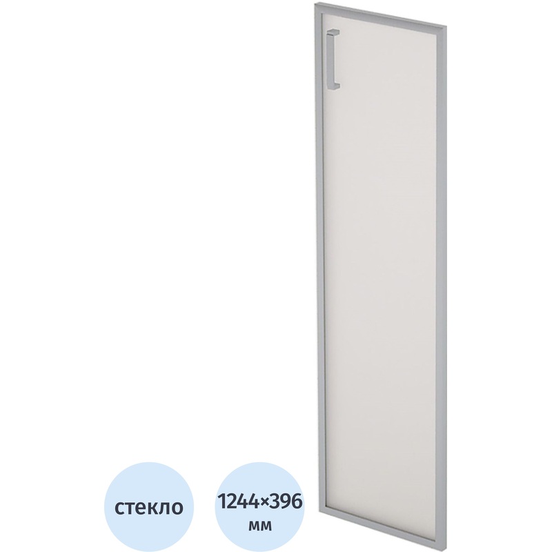 Изображение товара Стеклянная дверь средняя Avance 6ФС.012R правая матовая прозрачная 396х1244 мм