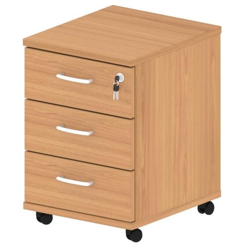 Изображение товара Тумба подкатная Комус Мебель Easy One 3 ящика замок Россия