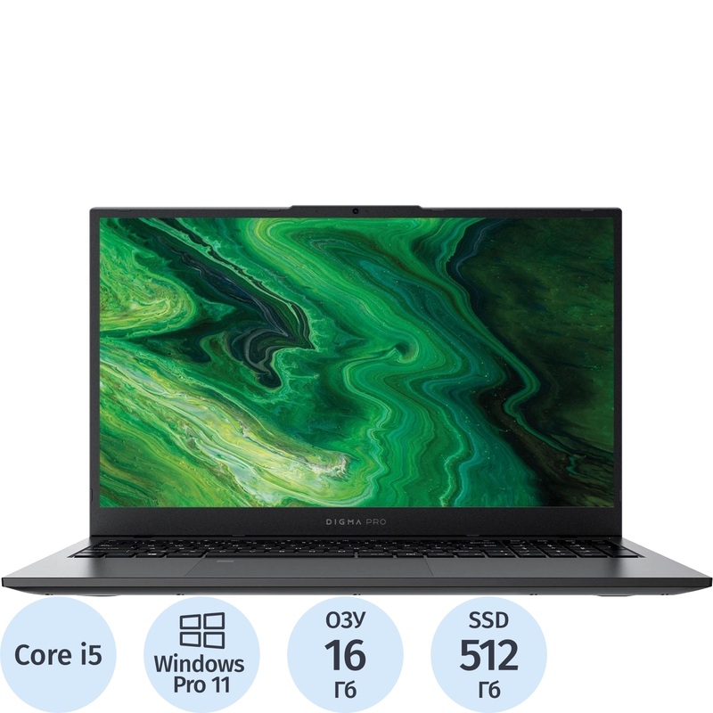 Изображение товара Ноутбук Digma Pro Fortis M 17.3, Intel Core i5, 16 ГБ RAM, SSD 512 ГБ