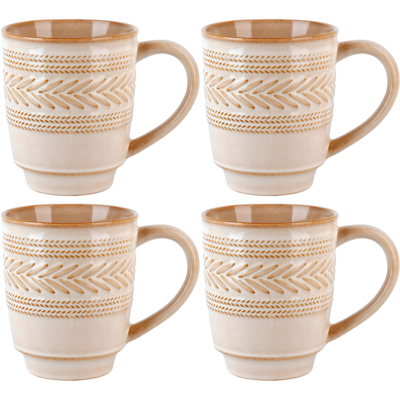 Изображение товара Кружка Nouvelle Home Villatic керамическая 420 мл (4 штуки в упаковке)