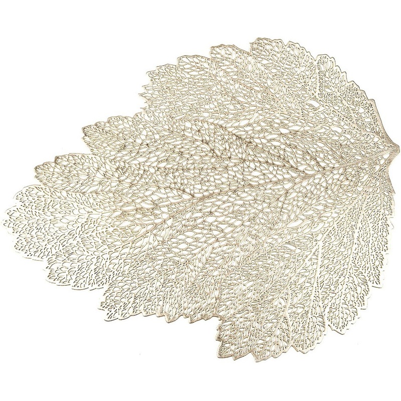 Изображение товара Планетные салфетки Nouvelle Daily Ажуре 4 шт 36x46 см золотистые для сервировки