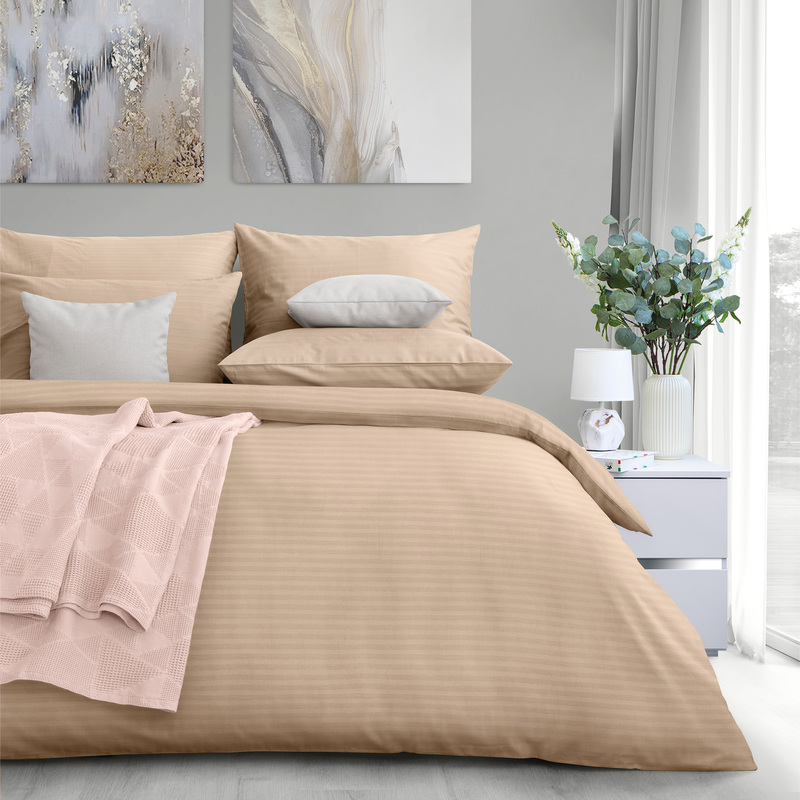 Изображение товара Комплект постельного белья Verossa Bronze 2-спальное страйп-сатин 50x70 см