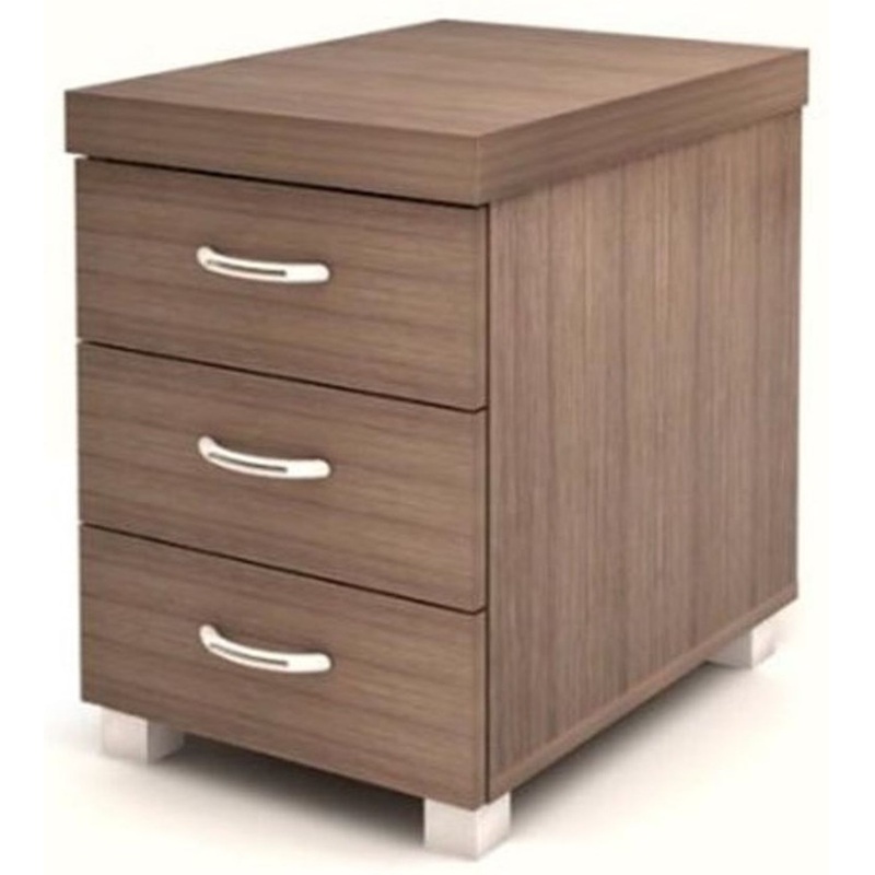 Изображение товара Тумба приставная Easy Director с центральным замком 420х590х590 мм тёмный дуб