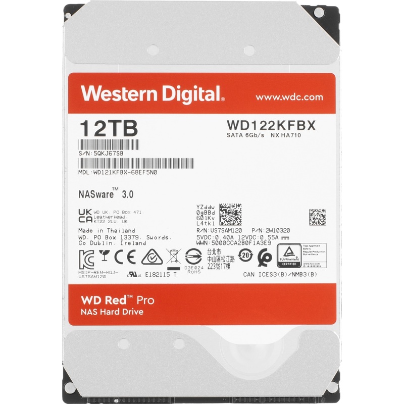 Изображение товара Жёсткий диск Western Digital WD122KFBX 12 ТБ SATA 7200 об/мин 3.5 дюйма