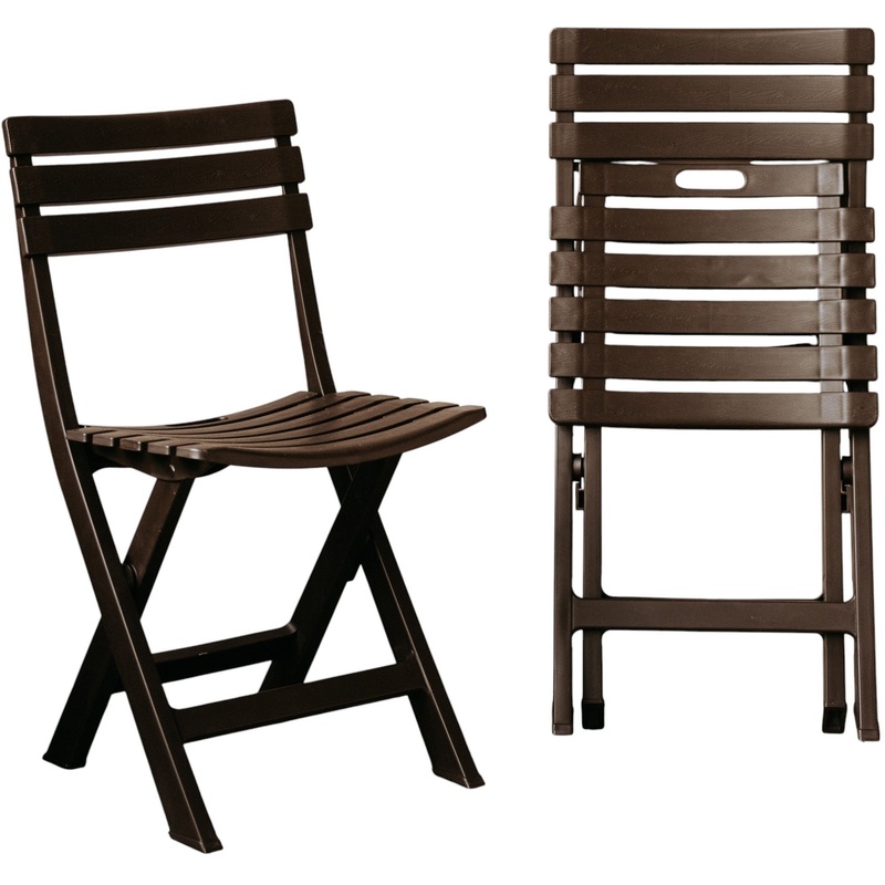 Изображение товара Стул Domfy Garden Chair тёмный шоколад (пластик, 2 штуки)