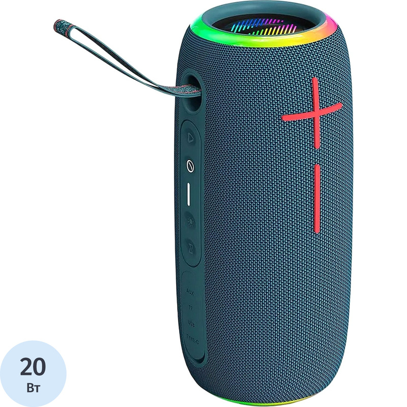 Изображение товара Акустическая система BQ PBS4004 синяя с подсветкой Bluetooth Wi-Fi FM