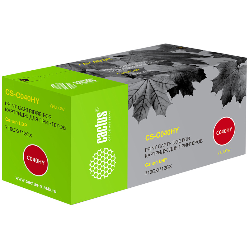 Изображение товара Лазерный картридж Cactus 040 H Y для Canon желтый 10000 страниц совместимый