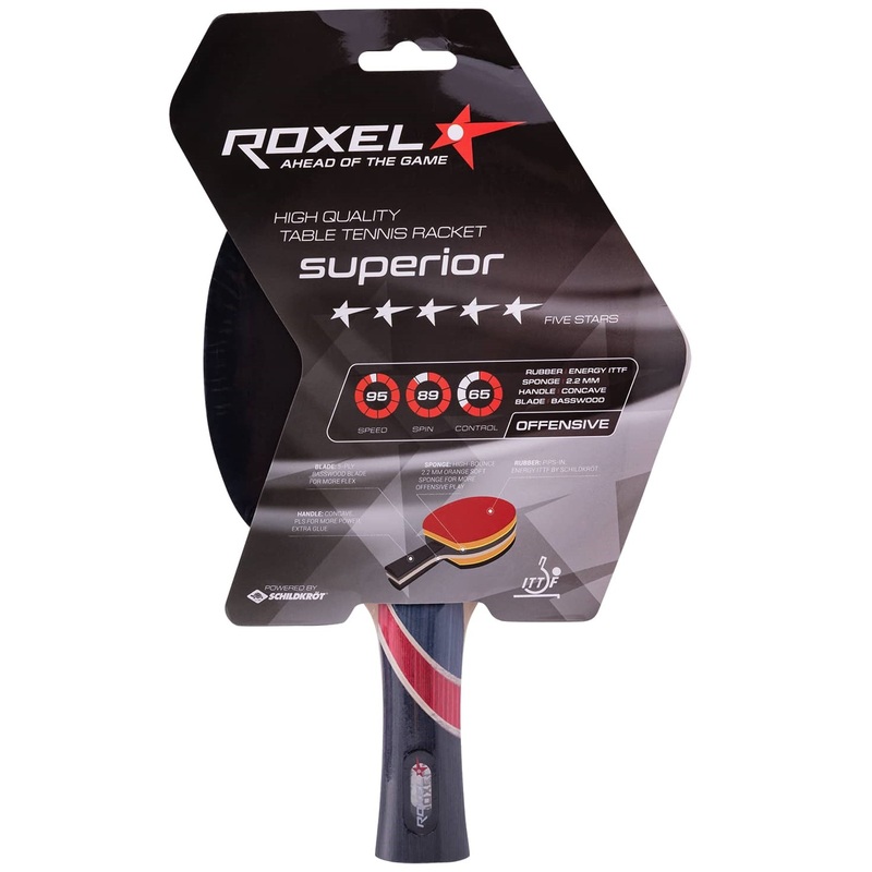 Изображение товара Ракетка для настольного тенниса Roxel 5x Superior коническая одобрена ITTF