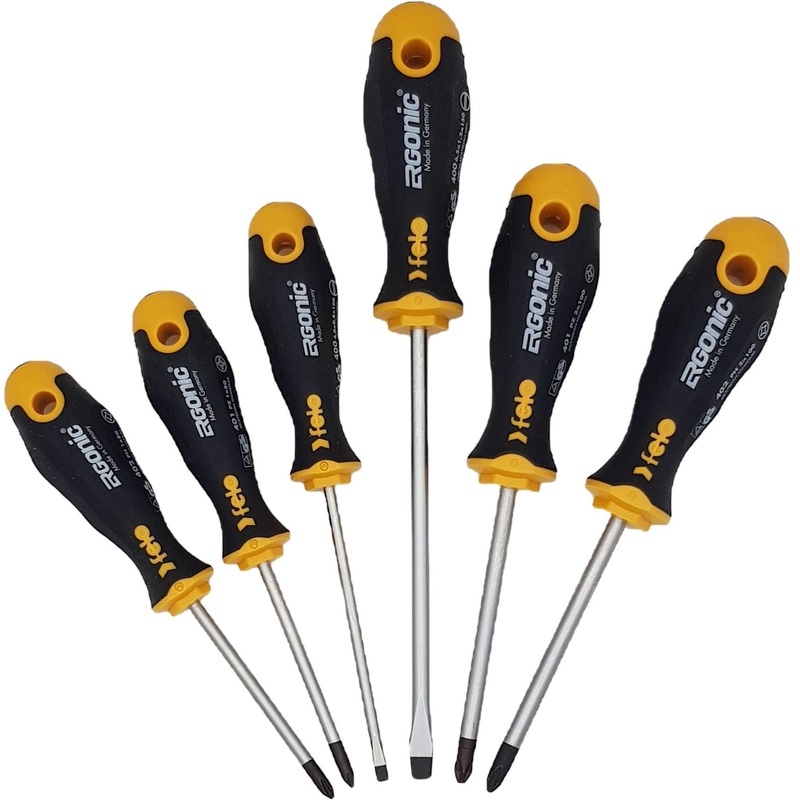 Изображение товара Набор отвёрток Felo Ergonic 6 шт с эргономичной ручкой премиум качество