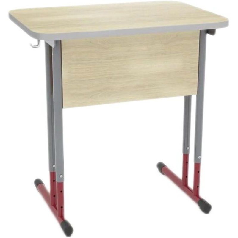 Изображение товара Ученический регулируемый стол с закругленными углами дуб шамони светлый и опорой из металла