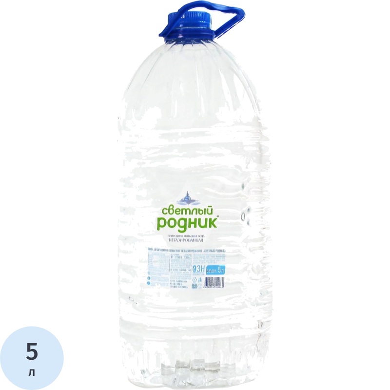 Изображение товара Светлый родник Негазированная Питьевая Вода 5 л